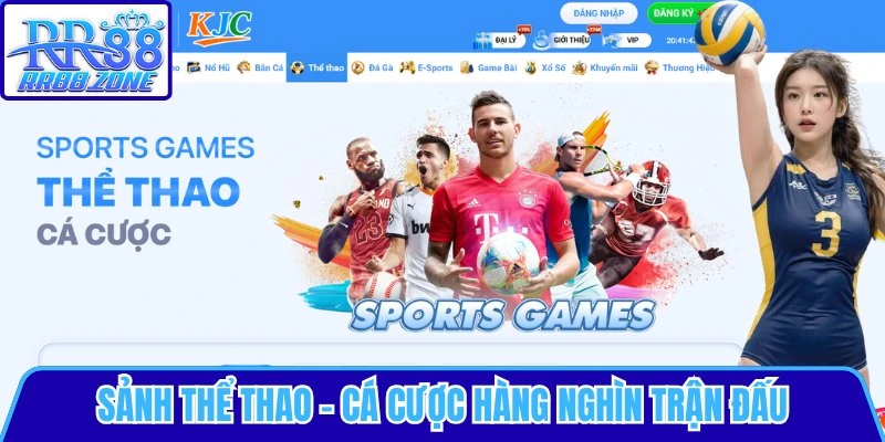 Sảnh thể thao – Cá cược hàng nghìn trận đấu